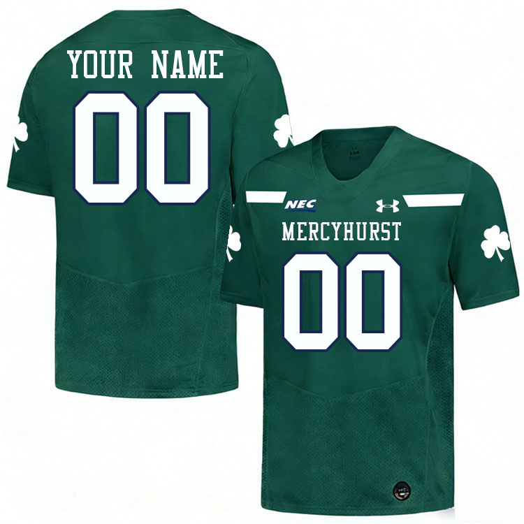 Custom Mercyhurst Lakers Name And Number Football Jerseys-Green